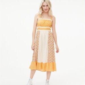 Aeropostale Yellow and Cream Midi Dress